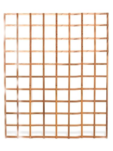Solid Teak Wood Trellis 48 inches Wide x 96 inches Tall - Fully pre-Assembled - Privacy Screen -