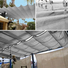 Retractable wave sun shade sail，Retractable Wave Awning Cover with Grommets Retractable Shade Sail Replacement Pergola Awning for Outdoor Gardens Patios Decks and Gazebos(W1.6*L18m/W5.24*L59.05ft)