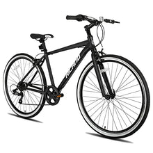 HH HILAND Hybrid Bike Step-Over/Step-Through Frame 700C Black