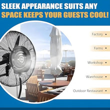 Outdoor Misting Fan, 3-Speed Waterproof Wall Mount Oscillating Fan for Patio Cooling, with 15L Water Tank & Automatic Filling, Adjustable Mist for Patio, Deck, Garage,81cm/31.9in