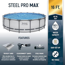 Bestway Steel Pro MAX 16' x 48" Above Ground Swimming Pool Set with Pump