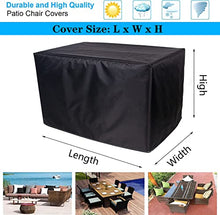 HUHJYUGE Table and Chair Covers Windproof Dust-Proof 96" L x 96" W x 12" H, All Weather Cover for Outdoor Furniture Set, Patio Furniture Covers Waterproof, Table and Chair Covers Set