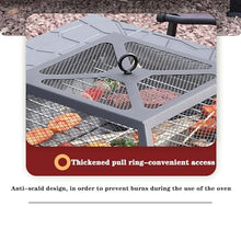 BNEI Outdoor fire Pit, Garden Multifunctional Heating Stove, Metal, with Protective mesh Cover, Suitable for Various Fuels, 81 * 81 * 50cm