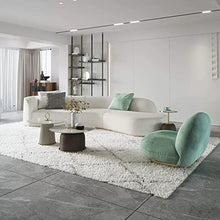 DIEYPOL Coffee Table Coffee Table Living Room Home Round Size Simple Coffee Table Living Room Rock Board Combination Furniture Mesa para Centro De Sala(D)