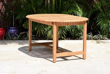 Urban Elements Santorini 7-Piece Oval Patio Furniture Set | 100% Certified Teak Table and Teak Finish Chairs | Backyard Furniture, Oval Outdoor Dining Set