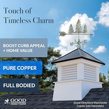 Good Directions Patina Copper Pine Trees Weathervane – Decorative Rooftop Accent for Barns, Homes, Sheds, and Cupolas – Durable & Handcrafted