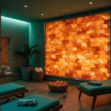 Himalayan Salt Tiles 8x4x1 for Salt Room Walls – Premium Pink Salt Blocks to Build Spa, Sauna, or Wellness Center – Natural Himalayan Salt Brick Panels – Multiple Pack for Custom Installations (50)