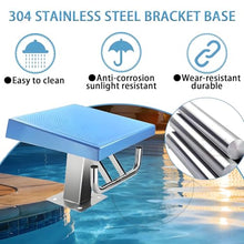 AiODiO Professional Swimming Pool Diving Platform，Stainless Steel Swimming Pool Diving Boards,Non-Slip Surface, Load Capacity 250kg/550lbs, Inclined at 15°