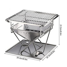 Portable Stainless Steel BBQ Grill Folding Outdoor Camping Picnic Barbecue Tool Accessories