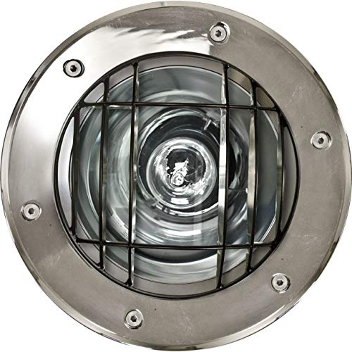 Dabmar Lighting DW1235-GRL SS Well Light with Grill, 35Whps 120V, Stainless Steel Finish