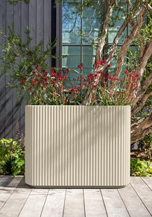 Veradek Demi Series Span Planter - Tall and Wide Outdoor Planter with Shelf