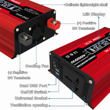 Complete Solar Inverter Kit with 100W Solar Panel and 4000W DC 12V to 220V/110V AC Inverter and 50A Controller for Home and Outdoor Power System(Red,12v-110v)