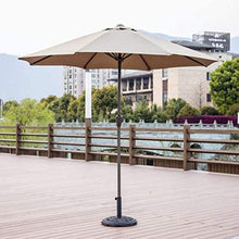 Outdoor Garden Parasols Parasols Outdoor Patio Market Table Umbrella with Crank Portable Sun Shelter for Garden Deck Backyard Pool Side (Color : Khaki Size : 9ft/270cm) (Khaki 9ft/270cm)