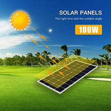 AUECOOR 1000W Grid Tie Solar System Kit :10 pcs 100W Monocrystalline Solar Panel +1000W Grid Tie Inverter Home House AC 110V