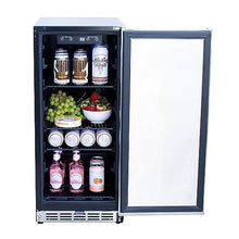 TrueFlame AMD Direct 15" Outdoor Rated Refrigerator with Stainless Steel Door and Handle (3.2c)