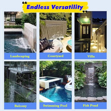 MLYAYE Waterfall Pool Fountain for External Landscape, Flush Mount Wall Sheer Descent Spillway Outlet Metal for Swimming Pool/Patio/Backyard/Deck(24in/61cm)