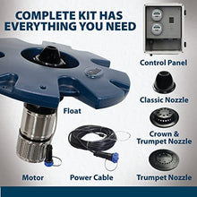 Airmax EcoSeries Floating Fountain Kit with 1/2 HP Pump and Nozzles Blue