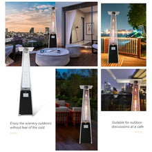 Patio Heater, 48,000 Btu Pyramid Propane Heater with Wheels, Outdoor Heater, Portable Heater, Patio Heater Propane, Outdoor Patio Propane Space Heater, for Patio, Backyard, Garden Stainless steel