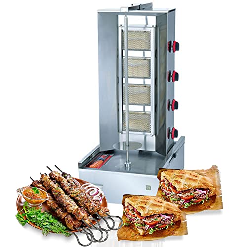 Multi-Function Gas Vertical Barbecue Oven with Large Capacity, Stainless Steel, Resistant, Rotating Barbecue Meat Roaster Grill Machine Rotisserie Grill for Home Use Infrared Roaster Oven