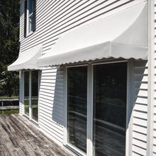 Awntech 8' Nantucket (100.5"-31"-24") Curved Slope Fixed Awning, White