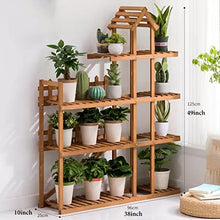 ZOCWJK Indoor Plant Stand 4 Tier Wood Plant Stand, Plant Shelf Outdoor for Multiple Plants, Multilayer Flower Pot Stand Holder Planter Display Rack, for Balcony Living Room Gar,