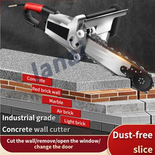 Electric Concrete Chain Saw,Wet Water Supply Dust Removal,Handheld Brushless Chainsaw,Concrete Cutting Chain Saw,Electric Diamond Chain Wall Cutter,for Slotted Rebar,Marble,Bricks 48cm