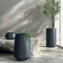 Coro Square Flower Pot Graphite Diameter 40 x 36 cm