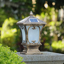VELLOW Solar Post Lantern Light,Home Decorations Outdoor Column Lamp,LED Waterproof Warm White Exterior Post Lantern,Fence Lawn Solar Stigma Lamps Fixtures,for Garden Deck Patio