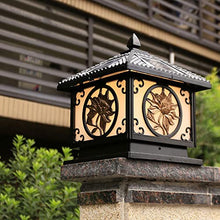 VELLOW Solar Post Lights,LED Fence IP55 Waterproof Column Lamp Lantern,Outdoor Home Super Bright Villa Stigma Lamps,Patio Wall Head Decorative Landscape Solar Post Cap Light,for Garden Deck Patio