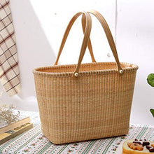 GAAHRQQQ Rattan Storage Basket Outdoor Picnic Basket Supermarket Shopping Basket Portable Shopping Basket