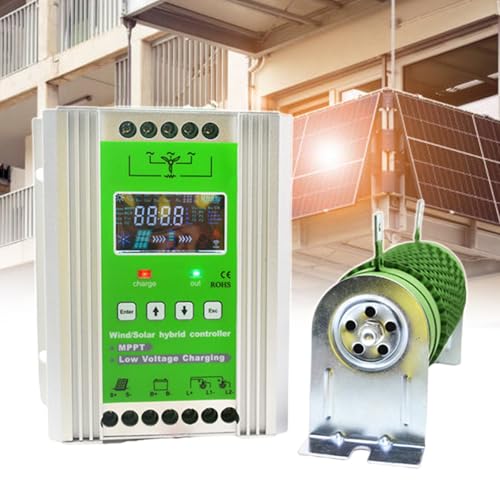 pealiritansemen Wind & Solar Hybrid MPPT Charge Controller,1000 W Wind Solar Auto Regulator Boost Charge Technology, for Power Plant/Grassland/Pastureland/Household,48V