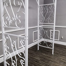 FixtureDisplays® White Metal Arbor Arch Wedding Garden Trellis Climbing Planting Patio Decor 80" Wide X 39" Deep X 86" High, Inside Door Width 59" 10017-white