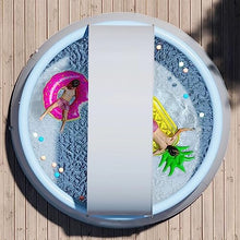 XQZMZSCP Adult Kids Inflatable Pool Outdoor Large Inflatable Pool with Canopy Wireless Quick Inflation for Garden Yard (3m)