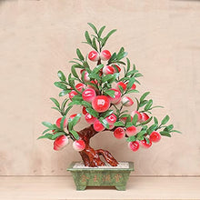 YXIANG56Q Fake Plants Artificial Bonsai Tree - Jade Bonsai Decoration Artificial House Plants Jade Shou Peach Tree Bonsai Plant for Decoration Desktop Display Bonsai Tree