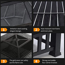 Fire Pit 31-inch Garden fire Pit, Villa Courtyard Barbecue Grill, Indoor and Outdoor Heating Brazier, Charcoal fire Pit Table