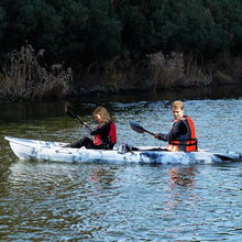 Garvee 12.4FT 2-Person Fishing Kayak with Paddle Black White