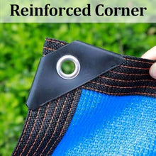 Heavy Duty 80% Sun Shade Cloth - Blue Sunshade Netting with Grommets for Garden, Pergola, Greenhouse - Outdoor Sunblock Mesh Tarp (5x10ft, 15x60ft, 20x20ft, 30x35ft, 45x55ft, 25x50ft)
