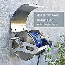 JTYMZYY Portable/Wall Hose Reel Set, Outdoor Hose Holder Storage, Heavy Duty Garden Hose Reel with Flexible 2/1" PVC Rubber Hose, Home Hose Storage Solution,20M