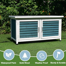 Outdoor Storage Cabinet with Double Doors Durable Garden Potting Bench Table and Wooden Storage Cabinet for Outdoor Use (A 110x55x57.5cm)