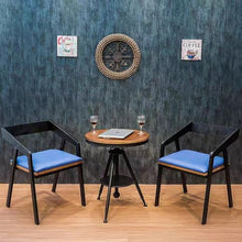 JOSOGO Outdoor Cafe Bistro Table and Chair Set, Metal Round Dining Set for Coffee Shop, Commercial Restaurant Furniture for Dessert Shop Patio,Bar BBQ Hotpot Seating(W)