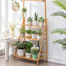Hanging Plant Stand 2 Tier Ladder Flower Indoor Plant Trellis Wood Flowerpot Stand For Multiple Pot Plant Shelf For Window Balcony Living Room Ladder Frame Moisture-proof Flower Display Rack