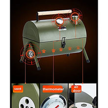 Portable Outdoor BBQ Grill Patio Camping Picnic Barbecue Stove Suitable for 3-5(Gray)