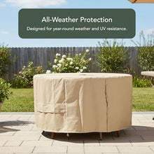 Covermates Ultima Round Table/Chair Cover 108D x 30H Heavy Duty Tan