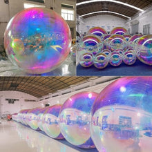 YBZCHLM Giant Inflatable Mirror Ball Set with Air Pump Iridescent 12pcs
