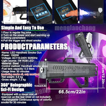 menglanchang Portable Fog Machine,1500w Handheld Smoke Machine with Strap/Stand, Long Range Fogger Haze Maker for Indoor Outdoor Halloween Party Cosplay,High Output Smoke Machine Black