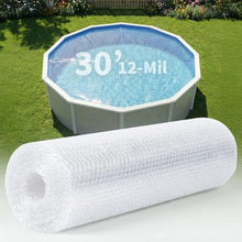 Blue Wave 30-ft Round Solar Pool Cover 12-Mil Clear – Solar Cover for Above Ground Pool, Thermal Bubble Blanket for Heat Retention & Reduced Evaporation