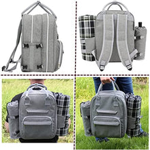 WJJDLLNP 2 Persons Picnic Bag With Napkin Cloth Blanket Ice Backpack Cooler Heat Insulation Fresh Keeping Thermal