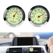 HBJWOV Automobile Air Vent Clip Mini Car Styling Luminous Thermometer Hygrometer Ornaments Interior Accessories Decoration