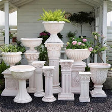 European Roman Pillar Greek Column Pedestal Stand, Indoor Outdoor Decor (Small)