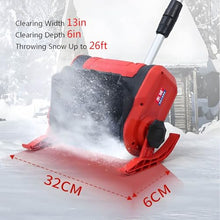 HYUIO Foldable Snow Shovel Blower, Electric Snow Removal Thrower with Retractable Pole, Easy Snow Clearing, Snow Thrower for Driveway Winter Snow Removal(Two Battery)